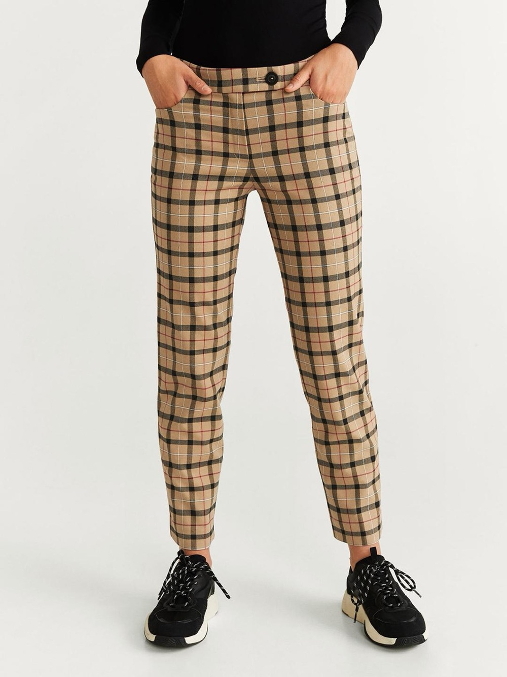 NWOT Mango Plaid Trousers